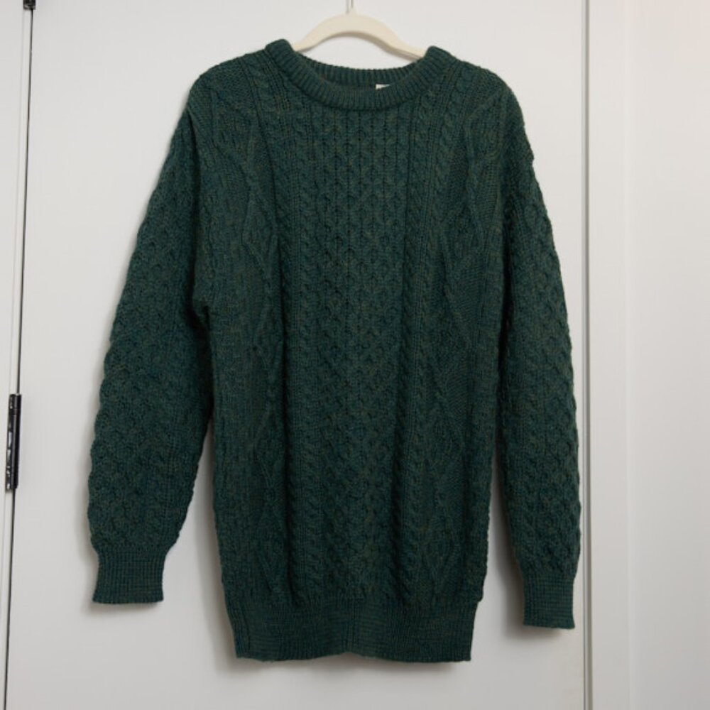 Green Wool Sweater - Size Large